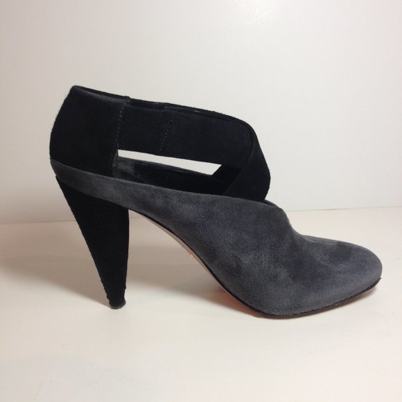 Authentic Prada grey/black two tone suede leather bootie - Picture 1 of 8